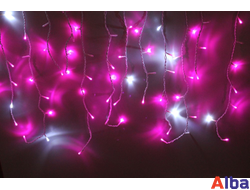 Бахрома 3*0.9 м РОЗОВЫЙ, мерцание IP 54