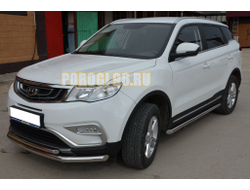 Защита штатного порога d60 для Geely Atlas 2018-