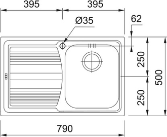 Мойка Franke Logica Line LLX 611 чаша справа