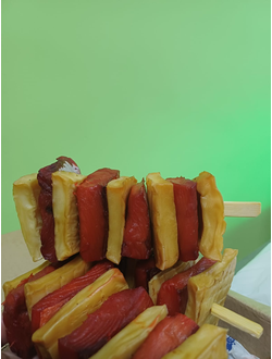 Шашлык ассорти из кеты и кальмара х/к