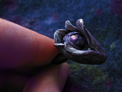 Волшебное кольцо с феей "Ночная Фея (Фея Цветов)" из коллекции необычных украшений Винсенто