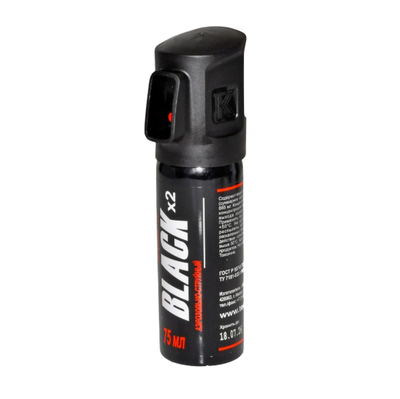 Газовый баллончик Black 75 мл с дополнительной защитой
