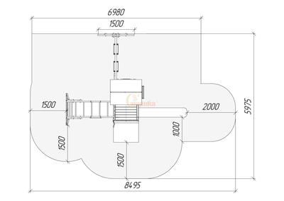 Детская площадка Савушка TooSun 4 Plus с песочницей