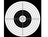 Мишень для стрельбы пистолетная 17х17 см (картон 50 шт.)