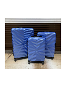 Комплект из 3х чемоданов ABS Х-образный S,M,L синий