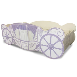 ЗАБ035 Кровать-карета фиолетовая. Размер: 740*670*1740. Спальная зона: 700*1570.