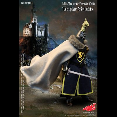 Рыцарь-крестоносец - Коллекционная фигурка 1/12 SCALE Medieval Templar Knights (FP018) - FIRE PHOENIX