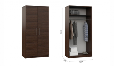 Шкаф Аврора 2-дв Венге и дуб молочный