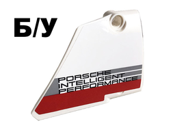 ! Б/У - Technic, Panel Fairing #14 Large Short Smooth, Side B with Porsche Intelligent Performance Logo and Red Stripe Pattern Sticker - Set 42096, White (64680pb022) - Б/У