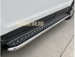 Пороги с накладным листом d53 для Lifan Myway (2017-...)