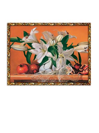 Картина на стену в раме 162баг 70*50 "Лилии и гранат".