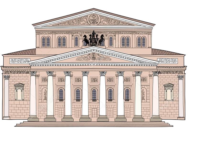 Здание в стиле классицизм рисунок