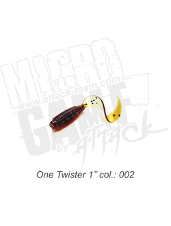 Приманка ATTACK One Twister 1" цвет #002 (15 шт/упак)
