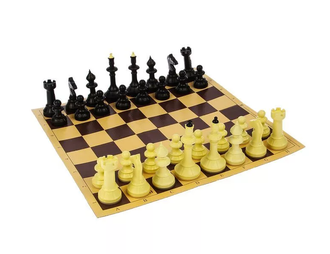 Русские игры (шахматы, шашки, лото, домино, доска из микрогофры)
