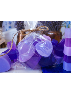 Мыло лавандовые сердечки.