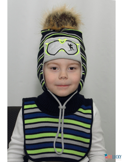 Шапка мз25в17, цвет темно-синий р. 52-54