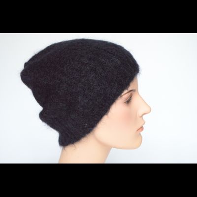 Черная мохеровая шапка женская Vizio Италия 9020 CYO