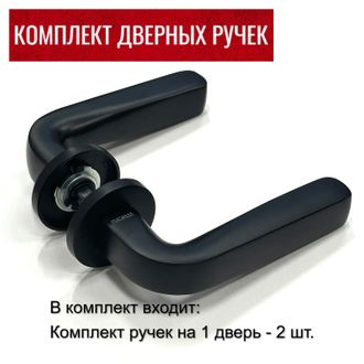 Ручка Дверная Rucetti (Ручетти) RAP 29 SLIM-R BL черная