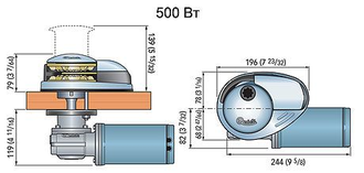 Якорная лебедка QUICK «Prince DP2» 500 Вт, 12 В, цепь 6 мм