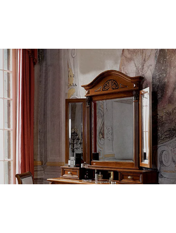 ЗЕРКАЛО С НАДСТАВКОЙ ART.44525/С И ART.44522 SAONCELLA ОРЕХ