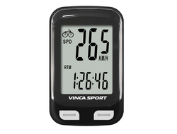 Велокомпьютер беспроводной черный-белый