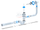 Сифон АНИ Пласт EM155, для ванны с выпуском 1 1/2&quot;, с переливом, с гибкой трубой 40/50