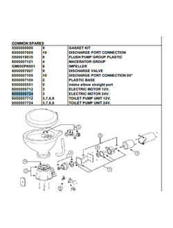 Мотор для помпы гальюна Matromarine Products 6000000724 24В