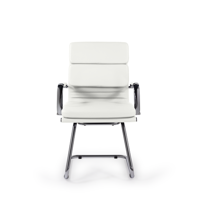 Кресло СН-303 Кайман Трио Н/п soft хром S-0402 белый