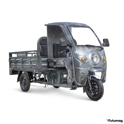 Грузовой электротрицикл Rutrike D4 NEXT КАБИНА 1800 60V1500W серый
