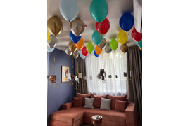 Оформление шарами номера в отеле, гостинице