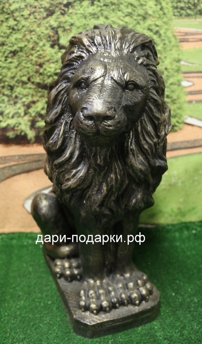 Лев античный левый бронза  53*26см   3,9кг   полистоун Россия  3875/013100