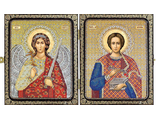 Православный складень парный Пантелеймон Целитель и Ангел Хранитель CA7303 , Nova Sloboda vbn vkn