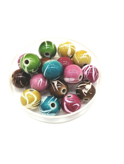 Бусины пластиковые фигурные, 10 мм дизайн 1 микс