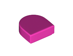 Tile, Round 1 x 1 Half Circle Extended, Dark Pink (24246 / 6293402)