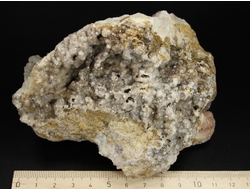 Кварц, щетка кристаллов, Аметистовый кварц, необработанный "дикий" образец, Кавказ, Приэльбрусье (120*102*90 мм, 816 г) №28281