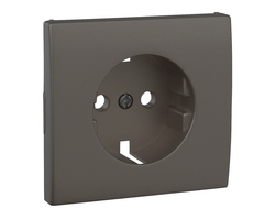 Efapel 50631 TGR, Лицевая панель розетки 2К+З Apolo 5000, графит