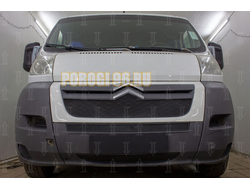 Защита радиатора Citroen Jumper 2006-2014 black верх