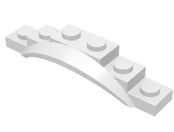 Vehicle, Mudguard 1 1/2 x 6 x 1 with Arch, White (62361 / 4523556 / 6476001)