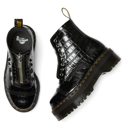 Dr. Martens 1460 Sinclair на высокой подошве (Черные полностью)