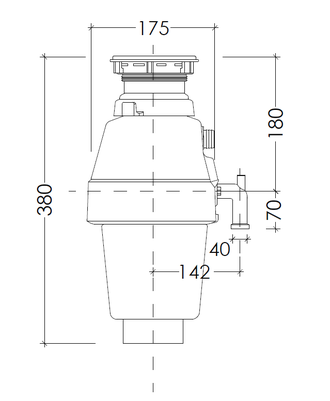 ИЗМЕЛЬЧИТЕЛЬ ПИЩЕВЫХ ОТХОДОВ WASTE FIGHTER F-32 STANDARD