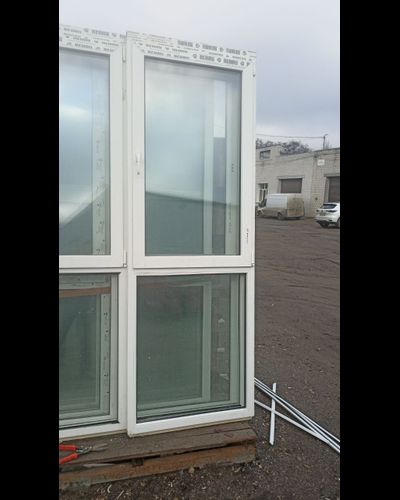 Бу2450-ОКНО БУ ШИРИНА 850 ВЫСОТА 2450 ПРОФИЛЬ 60, 24 СП (ОДНОКАМЕРНЫЙ)