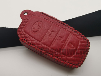 Кожаный чехол для ключей тойота "Красный дракон"