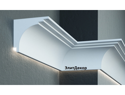 Фасадный карниз для подсветки из пенополистирола Leptonika KC305LED с эластичным покрытием DarMix