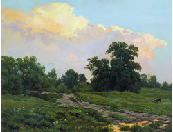 Купить греющую картину с фото репродукции облако