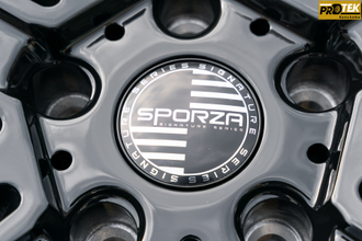 Комплект дисков R20 8,5J ET+35 5*114,3 Sporza Pentagon Черный глянец (J237)