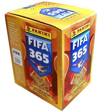 Коробка (бокс) наклеек &quot;Panini FIFA 365 2020 (Панини ФИФА 365)&quot; 2020 год (50 пакетиков по 5 наклеек)