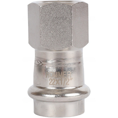 Переходник ROMMER ВПр-ВР, 22х1/2 из нержавеющей стали прессовой