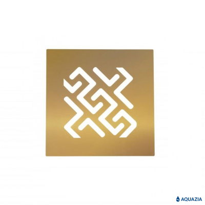 Трап водосток ZENTRUM Antik 100х100 Боковой выпуск (Золото)