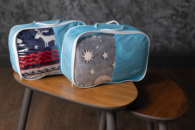 Плед с рукавами "Звезды" из микрофибры (велсофта)