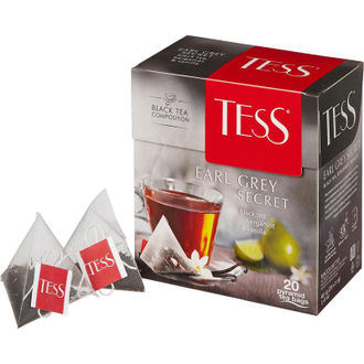 Чай Tess Earl Grey Secret бергамот и ваниль 20 пакетиков